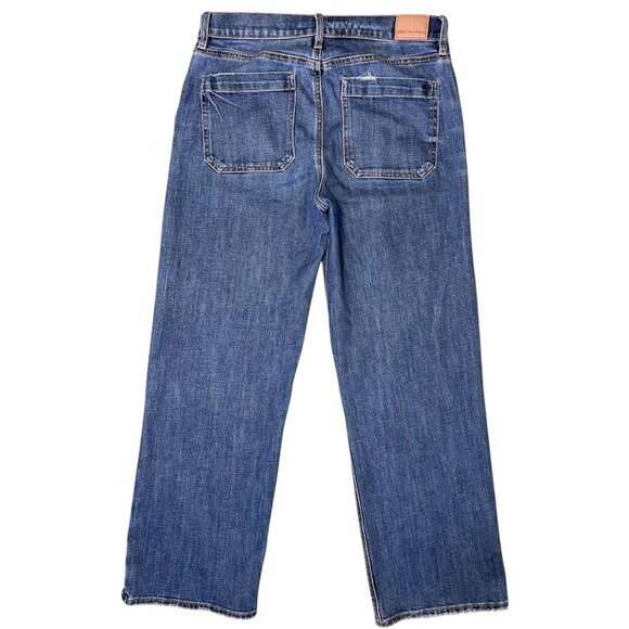 American Eagle Stovepipe Jeans High Rise Stretch Denim Blue Size 8 - Picture 7 of 9